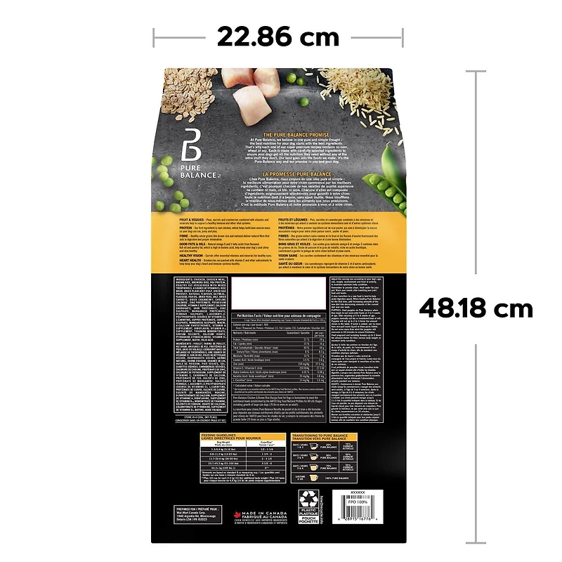 Pure Balance Chicken & Rice Recipe Dry Dog Food 3.6kg