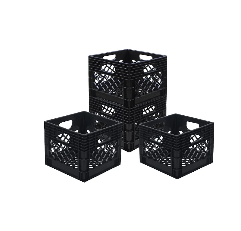 Ramtuff Caisse de lait noire, 13'' x 13'' x 11'' (6.5gal)