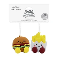 Hallmark Christmas Ornaments (Better Together Burger and Fries Magnetic), Set of 2