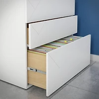 Nexera Atypik 3-Drawer Storage and Filing Cabinet