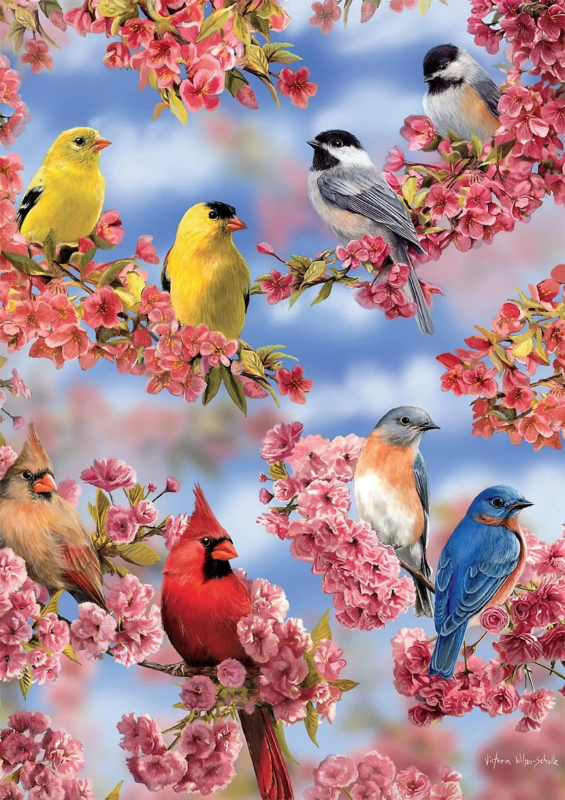 Buffalo Games - Le puzzle Large Pieces - Blossoms and Birds - en 300 pièces