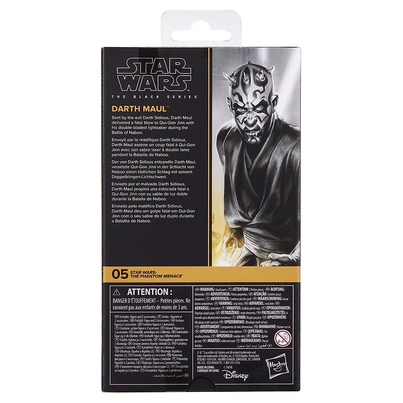 Star Wars The Black Series, figurine de collection Darth Maul (15 cm)