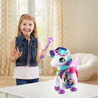 VTech Styla the Bloom Bright Unicorn Interactive Toy – French Version- Singing Pet with Magic Wand and Accessories
