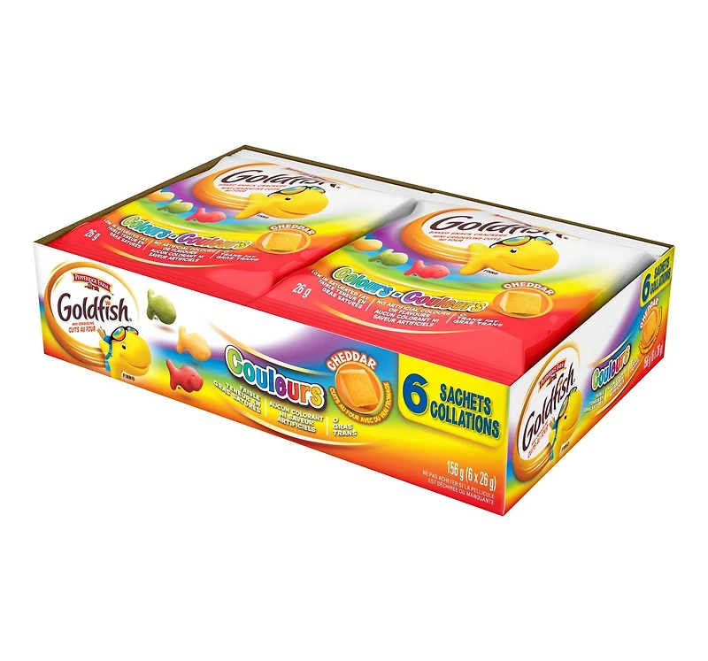 Goldfish® Craquelins Couleurs, (6 x 26g Sachets) Craquelins Goldfish Cheddar 6 *26 g