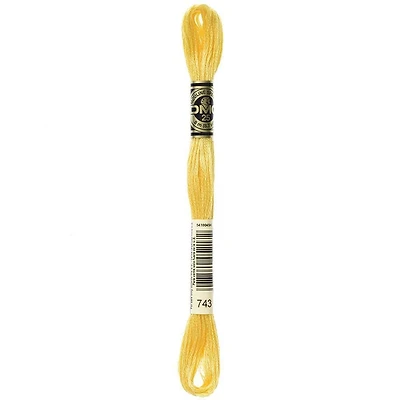 DMC Yellow Cotton 6 Strand Floss 8m