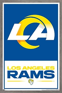 NFL Los Angeles Rams - Logo 21 Wall Poster, 22.375" x 34" Framed