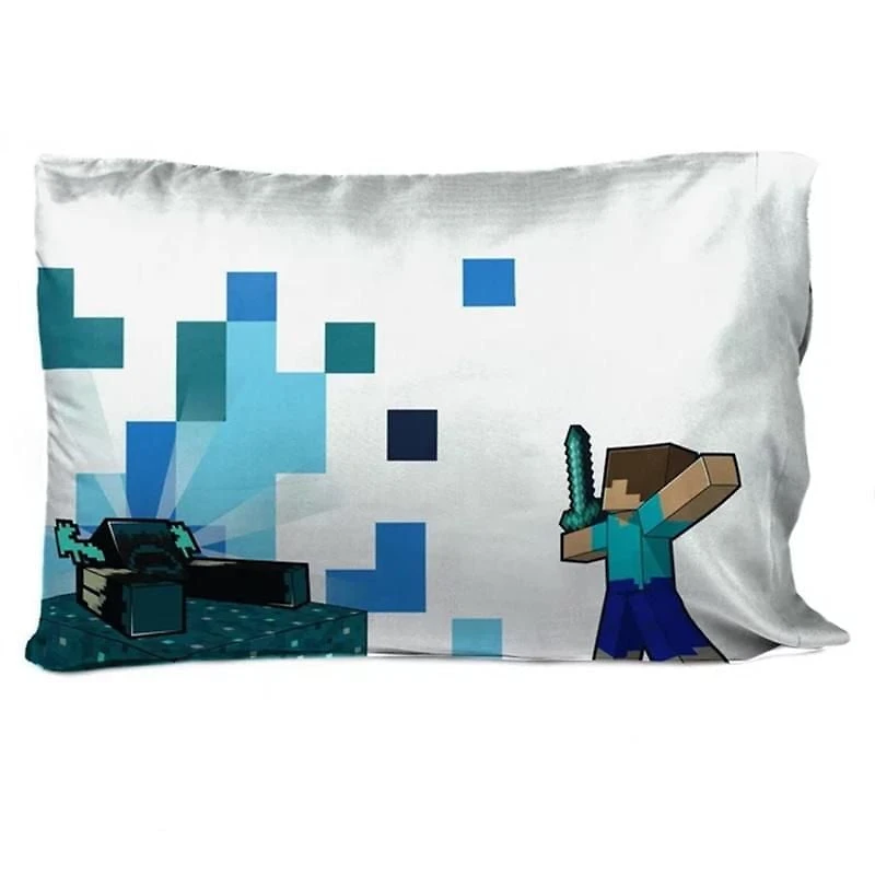 Minecraft Ensemble de Draps 3-Pièces pour Lit 1 Place, 100% Polyester Pour Lit 1 Place