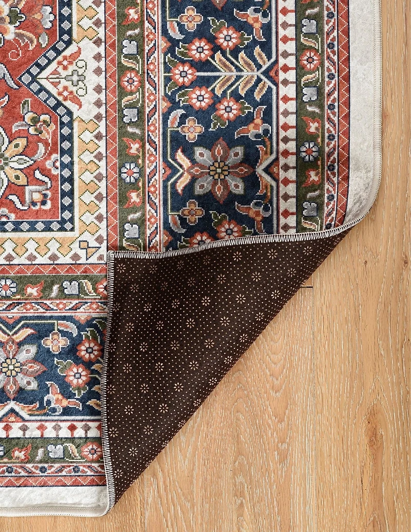 Tapis Emerald Farlin noir & ivoire de 5 pi x 7 pi