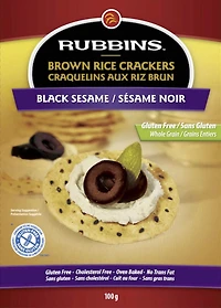 Rubbins Gluten Free Black Sesame Brown Rice Crackers