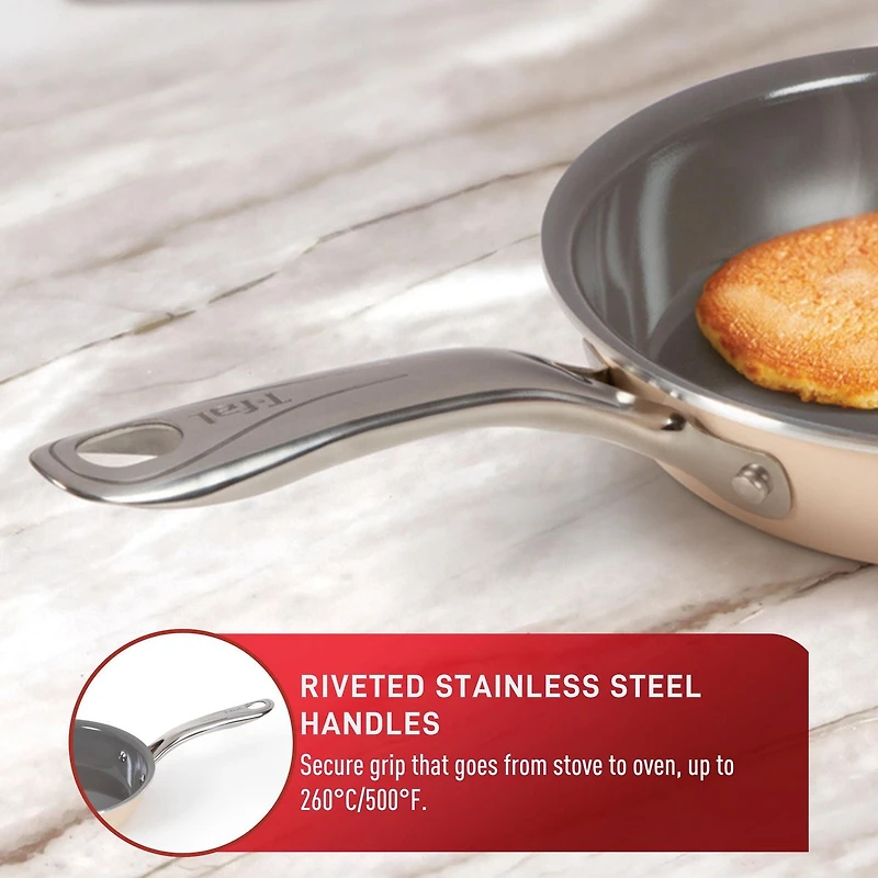 T-fal Excellence Céramique Poêle à Frire 20cm,Crème