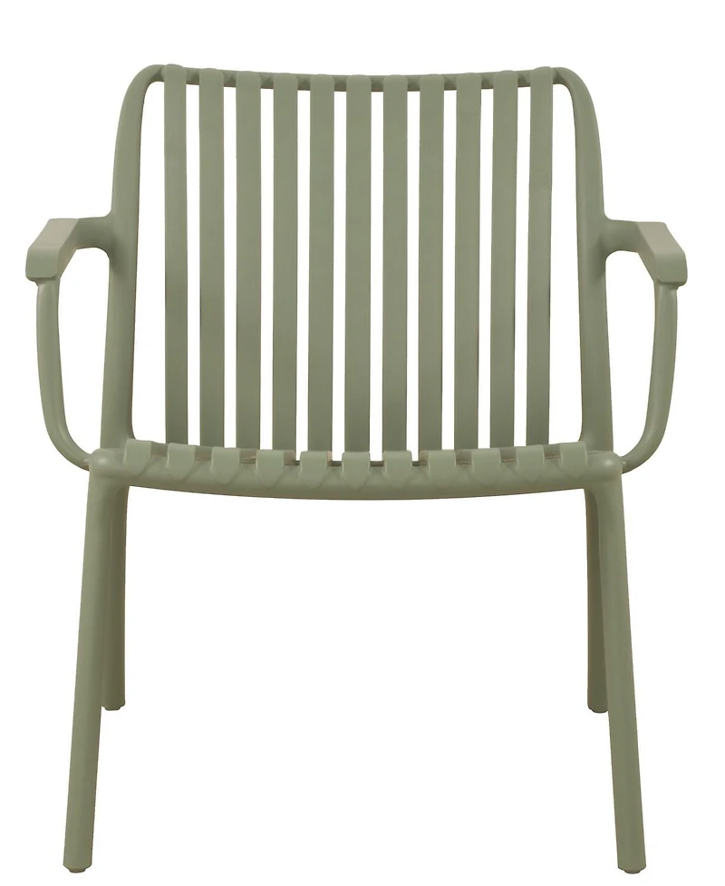 Summer stripe line one-seater chair with arm, Green Jade