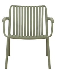 Summer stripe line one-seater chair with arm, Green Jade