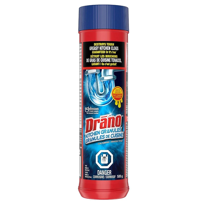 Drano Cristaux puissance professionnelle débouche-tuyaux et nettoyant de drains