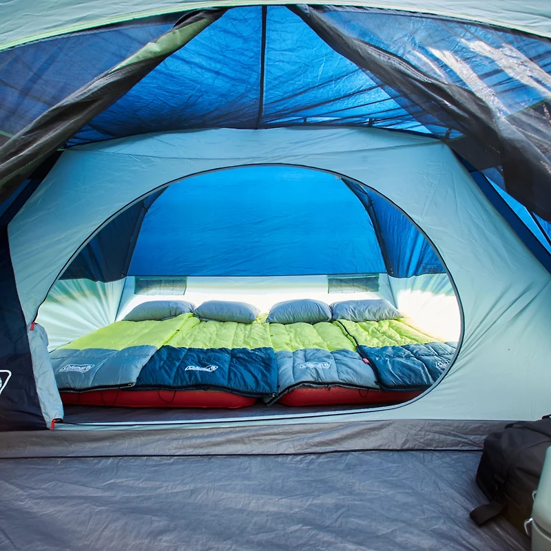 Tente de camping Coleman Skydome 8 personnes, avec pièce à moustiquaire, nuits bleues