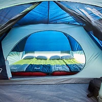Tente de camping Coleman Skydome 8 personnes, avec pièce à moustiquaire, nuits bleues