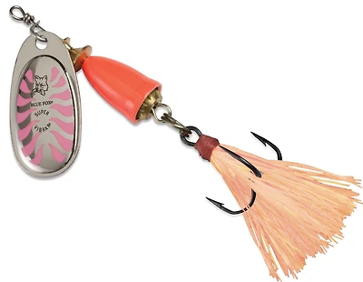 Cuillère tournante Blue Fox Vibrax Glow 3/16 oz, Glow Pink/Orange