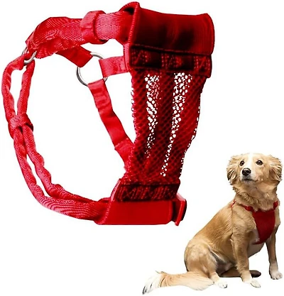 Harnais Pour Chien Sporn Comfort De Taille Moyenne, Harnais Pour Chien En Maille Élastique Rembourrée Rouge Durable, Harnais Pour Chien Respirant Et Confortable