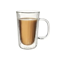 Double Wall Stripe Mug 350ml, Set of 2