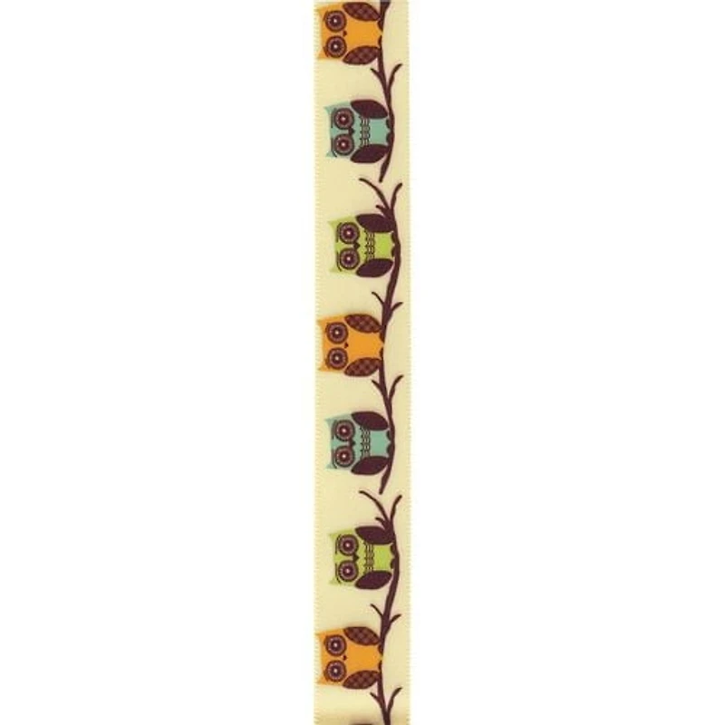 Offray 23mm Owls Ribbon