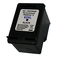 L-ink HP 63XL Cartouche à Jet d'encres Noir à Rendement Élevé Compatible (F6U64AN)