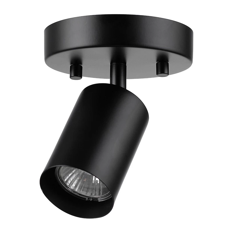 Plafonnier projecteur à une tête Pratt, noir mat