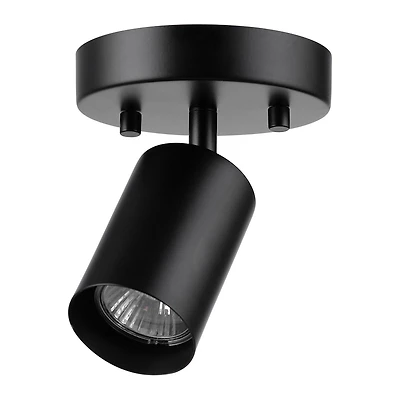 Plafonnier projecteur à une tête Pratt, noir mat