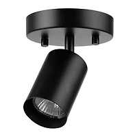 Plafonnier projecteur à une tête Pratt, noir mat