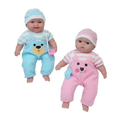 My Sweet Baby Poupon jumeaux de 13 po Lots to Cuddle Babies de Baby Boutique<br><br>Ensemble de jeu Jumeaux heureux, 6 pièces comprenant deux poupées jumelles au corps souple de 13", parfait pour les