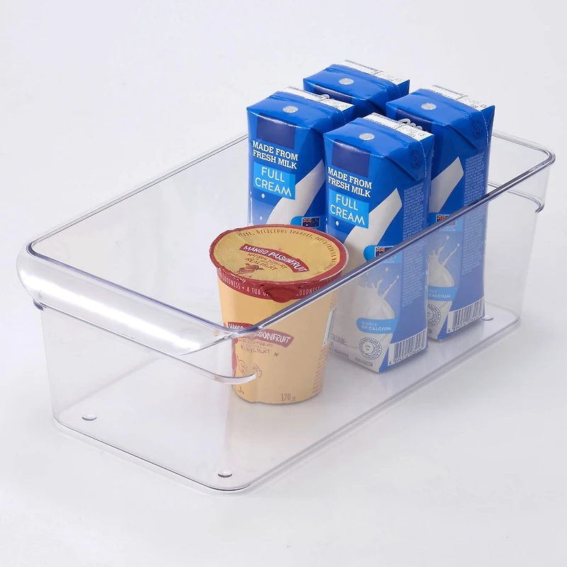Mainstays Small Fridge Organizer, Clear Fridge Storage Bin - Small