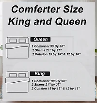 Johnson Home 5-Piece Comforter Set - 200TC Cotton, Includes Shams and Decorative Cushions