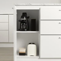 Southshore Myro Kitchen Island with Door and Drawers