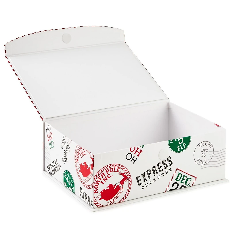 Boîte-cadeau moyenne –  blanche. Livraison du père Noël – 13 po de Hallmark