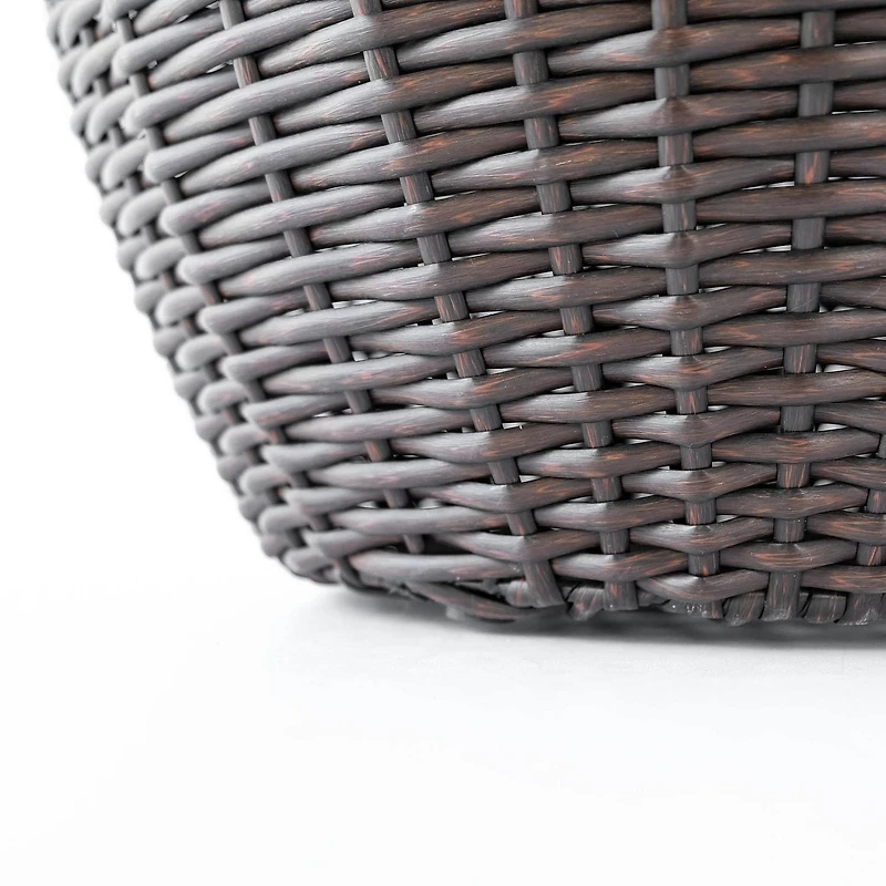 Rolland XL Rattan Planter Dark Brown, 35.4"