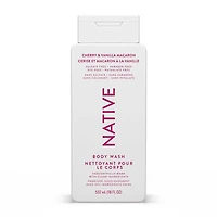 Native Nettoyant pour le Corps Naturel, Cerise et Macaron à la Vanille, Sans Sulfates, Sans Parabènes