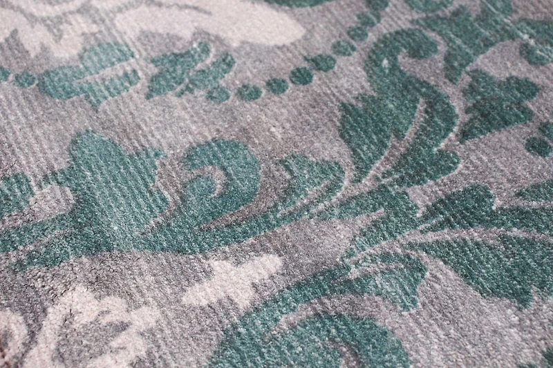 ECARPETGALLERY Tapis Métier Main pour Salon, Salle à Manger et Chambre à Coucher Transitionnel Collection Galleria 5'0" x 8'0" en Gris