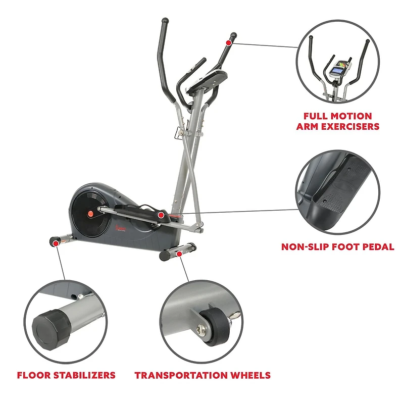 Sunny Health & Fitness Elliptique Préprogrammé - SF-E320002