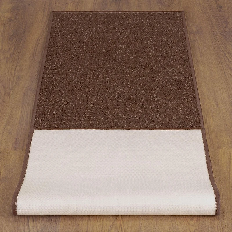 Tapis de couloir à motif de solide à sous-couche en caoutchouc de la collection Ottohome