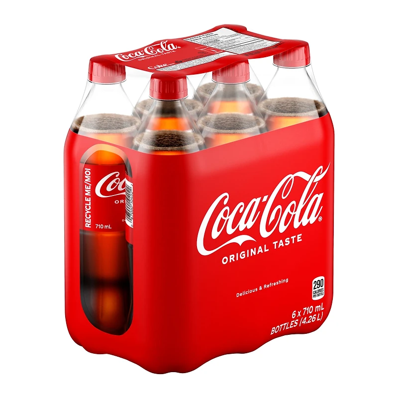 Coca-Cola Bottles, 710 mL, 6 Pack, 6 x 710 mL