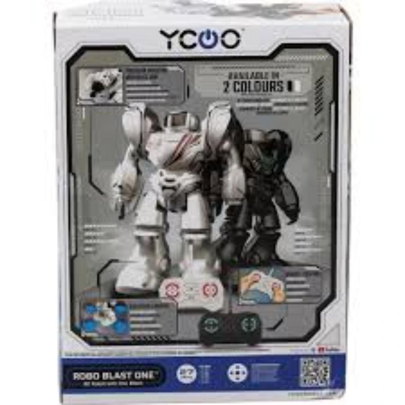 Robo Blast One Remote Control Robot with Dart Firing action, 1 pce - Black or White shipped at Random