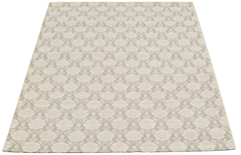ECARPETGALLERY 5'0" x 7'7"  Floral Collage Handmade Area Rug for Living Room, Dining Room and Bedroom in Grey