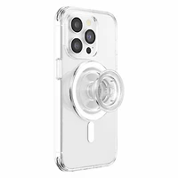 PopSockets PopGrip, Clear; For MagSafe Round with Adapter Ring., Magnetic Grip & stand. Now compatible with ALL PHONES. Easy on. Easy off. Easy charge. No adhesive required.