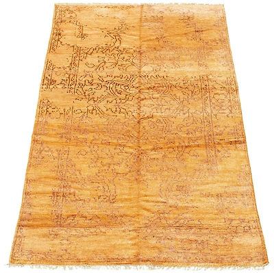 ECARPETGALLERY Tapis Noué à la Main pour Salon, Salle à Manger et Chambre à Coucher Style décontracté Collection Jules Oushak 4'10" x 7'11" en Mangue