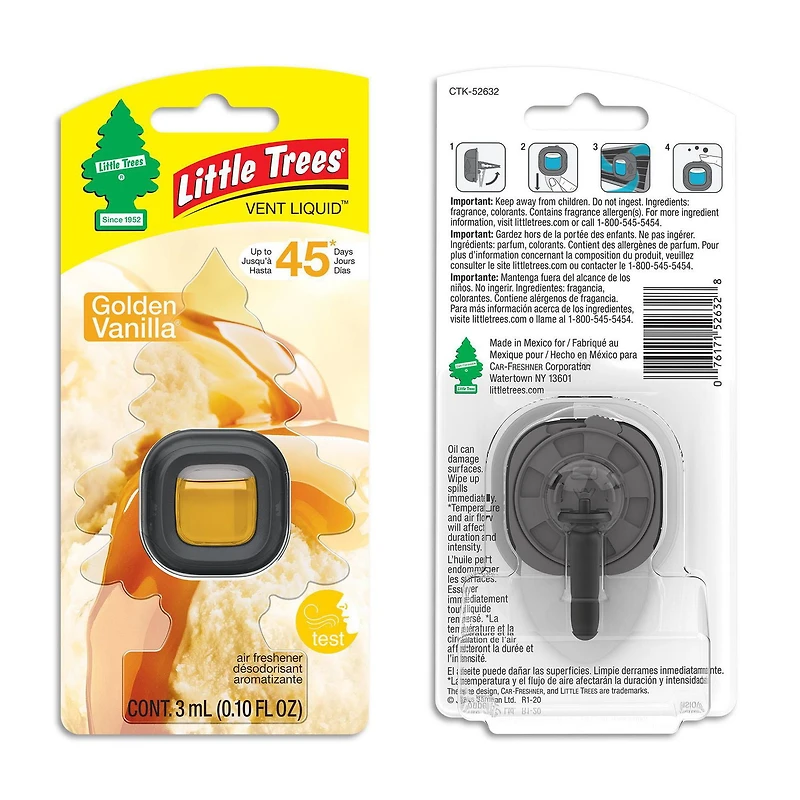LITTLE TREES air freshener Vent Liquid Golden Vanilla