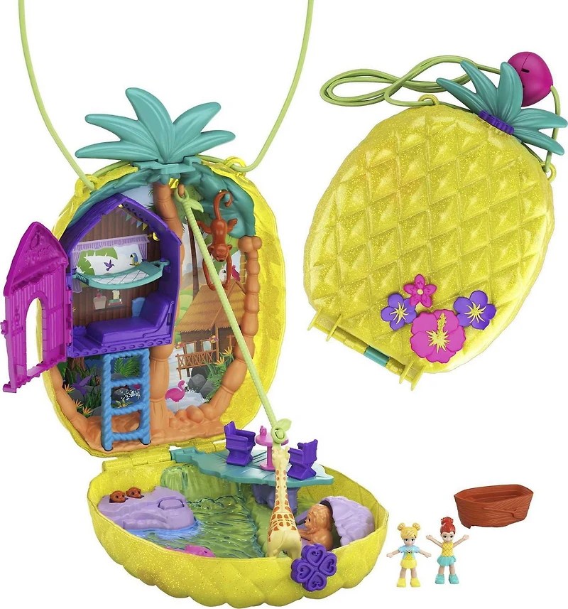 Polly Pocket Tropicool Pineapple Wearable Compact Purse