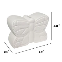 Create Basics Paintable Ceramic Butterfly Bank
