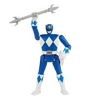 Power Rangers Retro-Morphin, figurine articulée Ranger bleu, Billy, tête basculante, inspirée des Mighty Morphin classiques, dès 4 ans