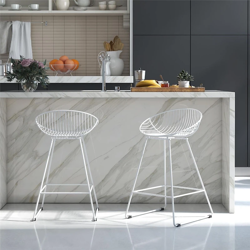 Tabouret de comptoir en treillis métallique Ellis CosmoLiving