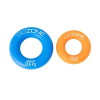 GoZone 2-Pack Hand Strength Rings – Blue/Orange, Made from durable silicone