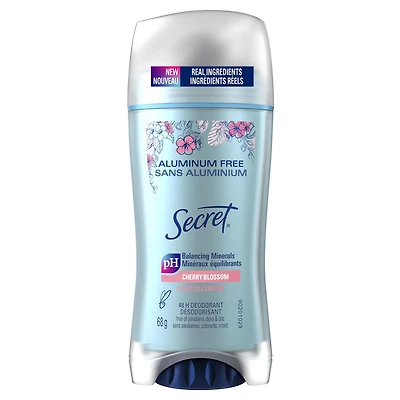 Désodorisant sans aluminium Secret, Fleur de cerisier 68 g