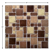 Truu Design Self-Adhesive Multi Square Peel and Stick Backsplash Wall Tiles